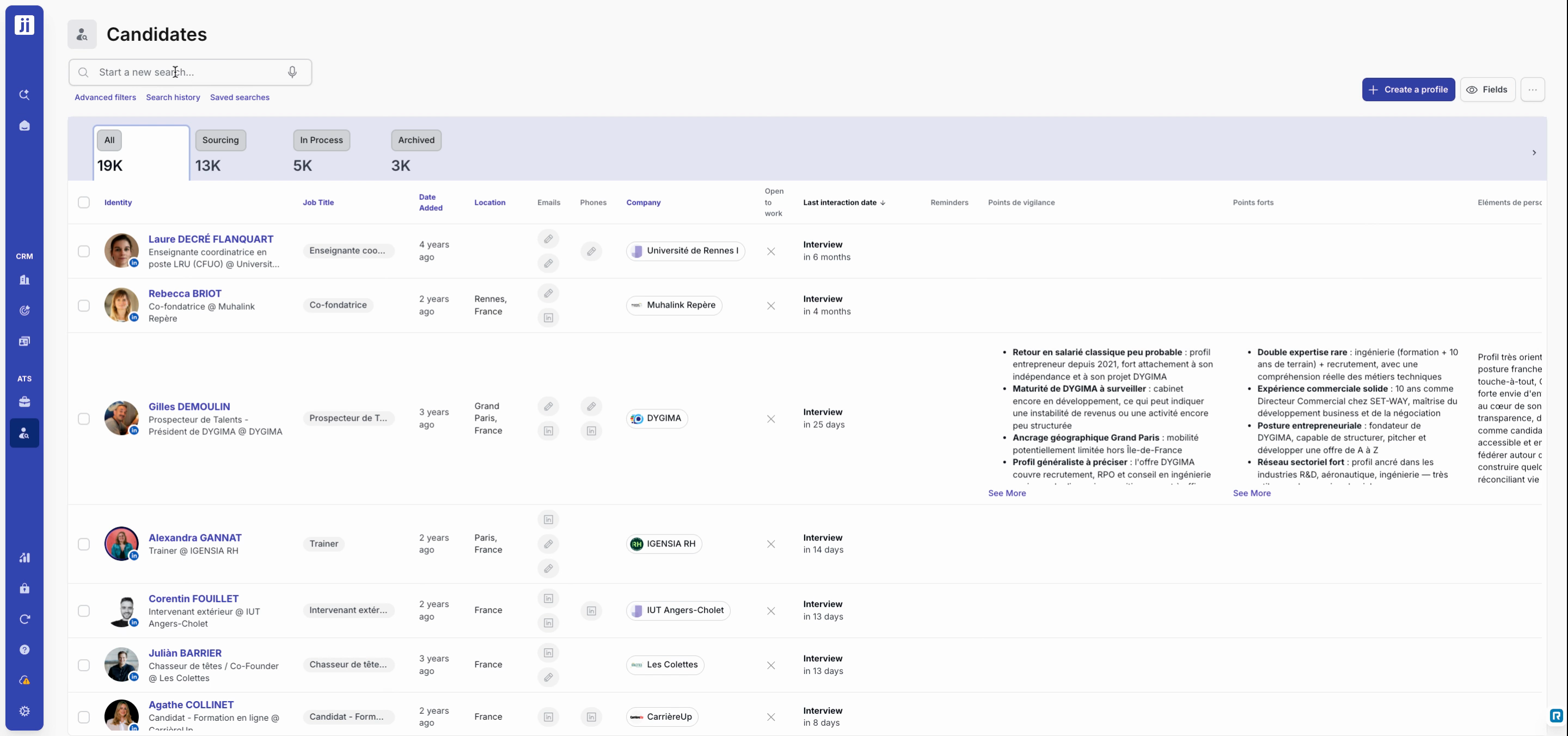 Type a keyword in Jarvi search