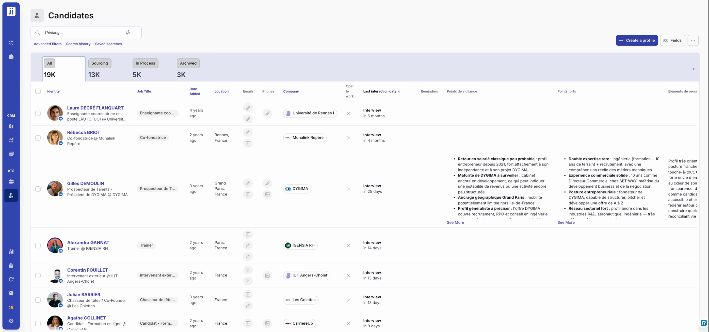 Search history in Jarvi