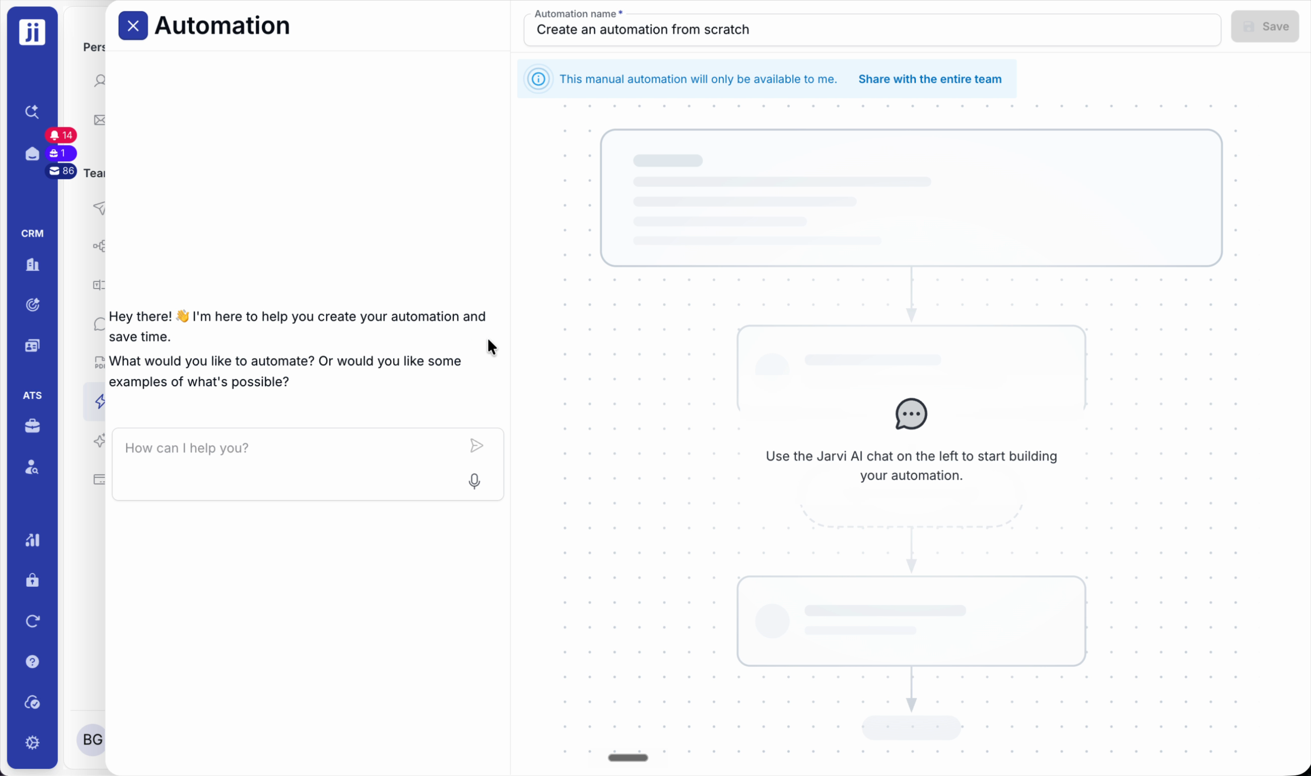 Chat with the AI assistant
