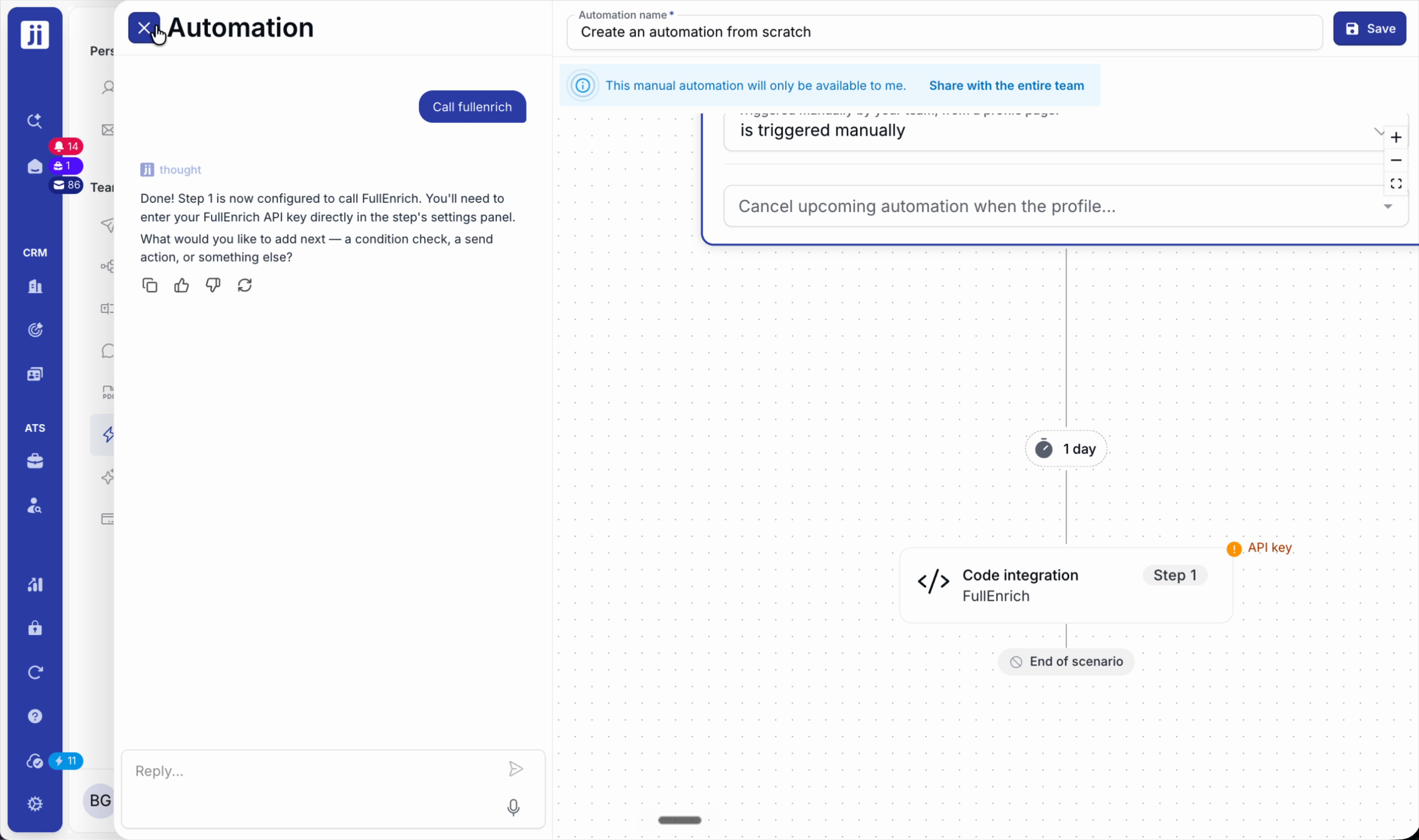 WhatsApp automated sending